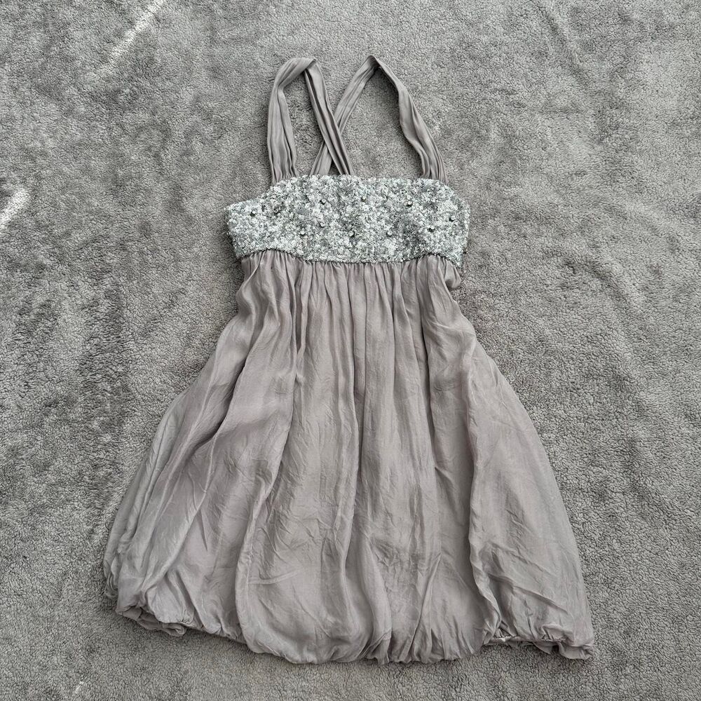 Alice Olivia silk mini bubble dress